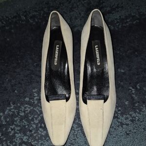 Women's LAGERFELD Cream Pumps Size 8